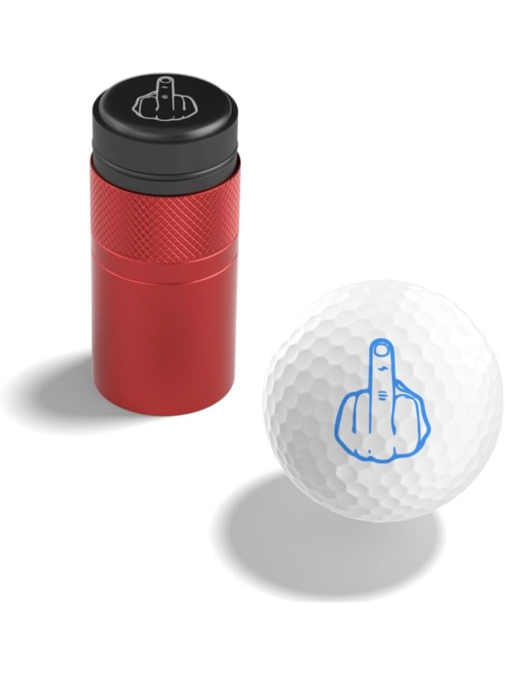 Funny Self-Inking Golf Ball Markers - Unique Finger Design for Easy